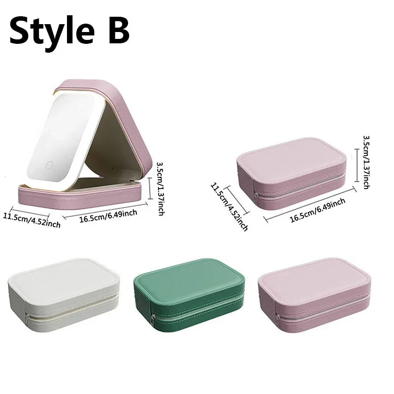Portable LED Lighted Makeup Case