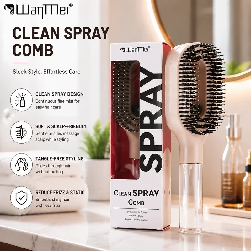 2-in-1 Detangling Spray Hairbrush