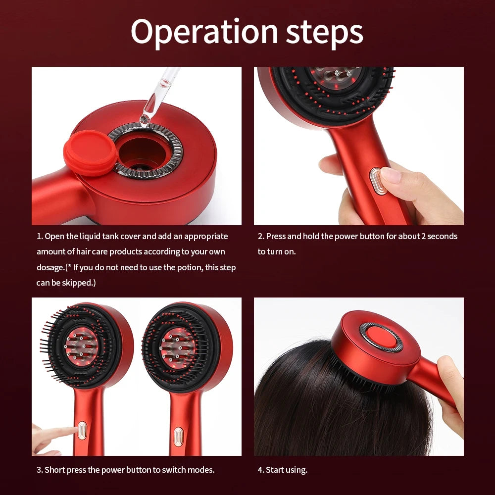 Electric Red Light Scalp Massager