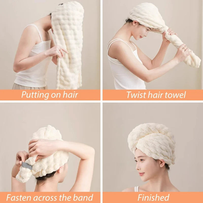 Absorbent Microfiber Hair Towel