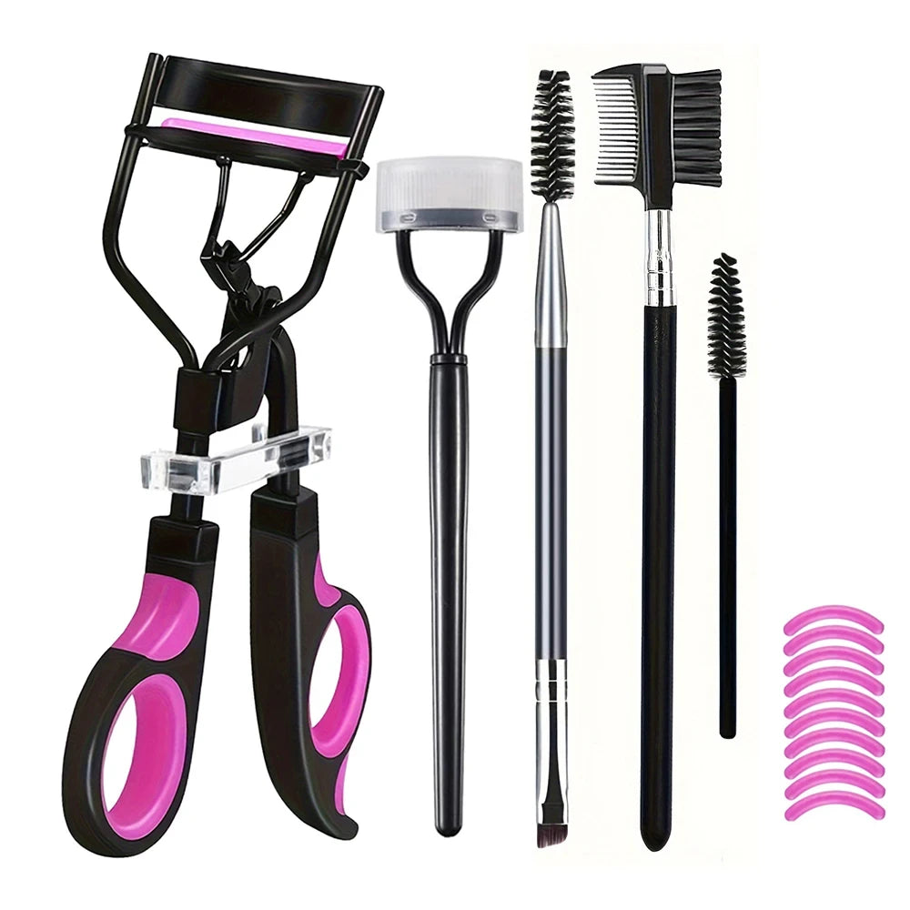 Eyelash Curler and Brush Makeup Set
