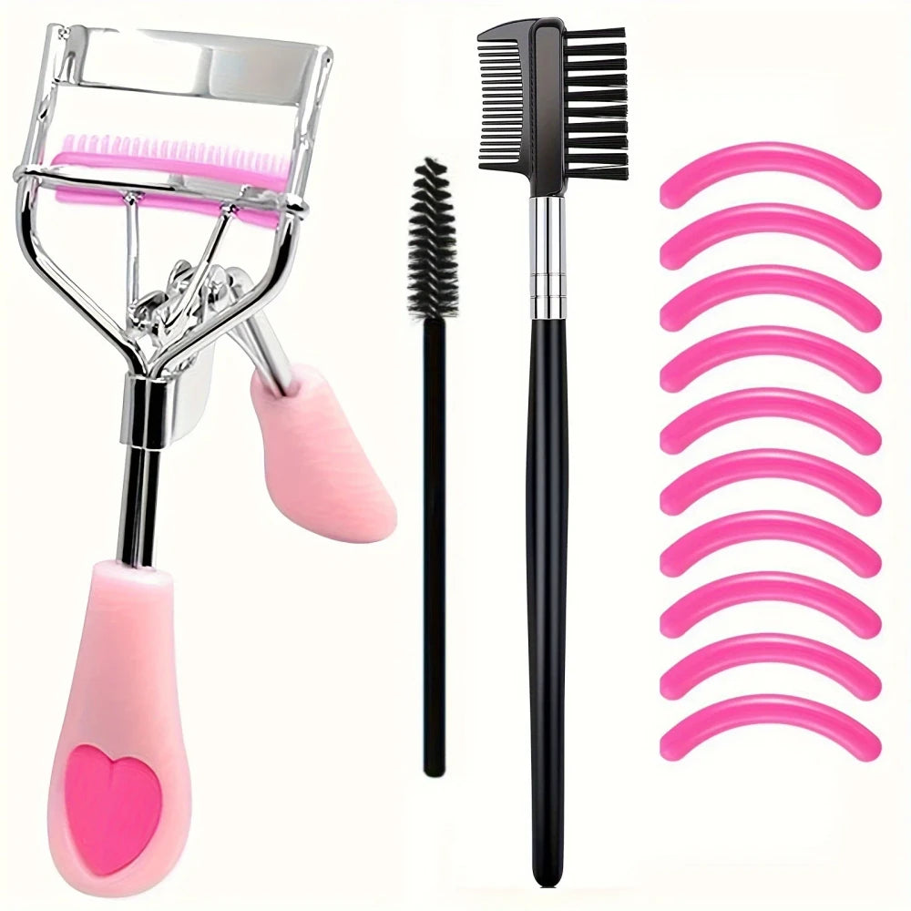 Eyelash Curler and Brush Makeup Set