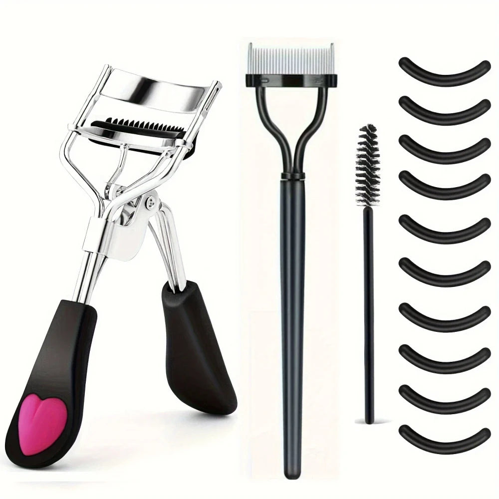 Eyelash Curler and Brush Makeup Set