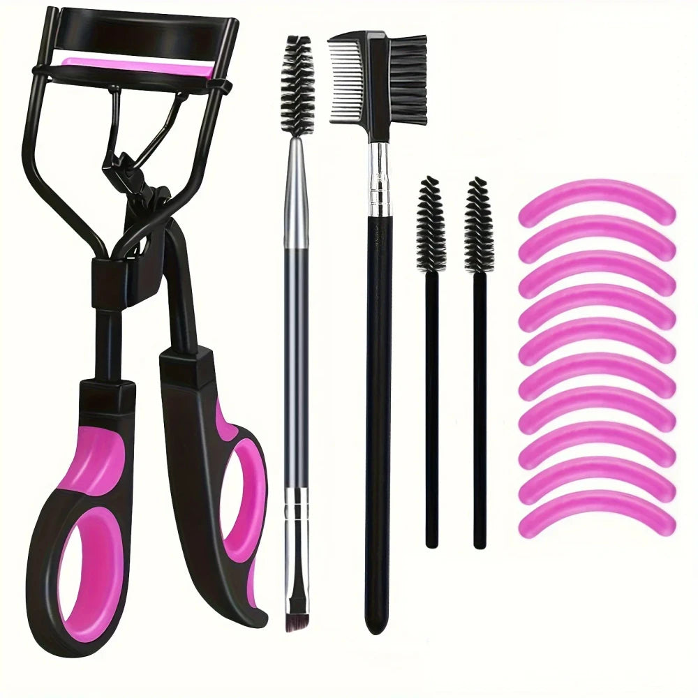 Eyelash Curler and Brush Makeup Set