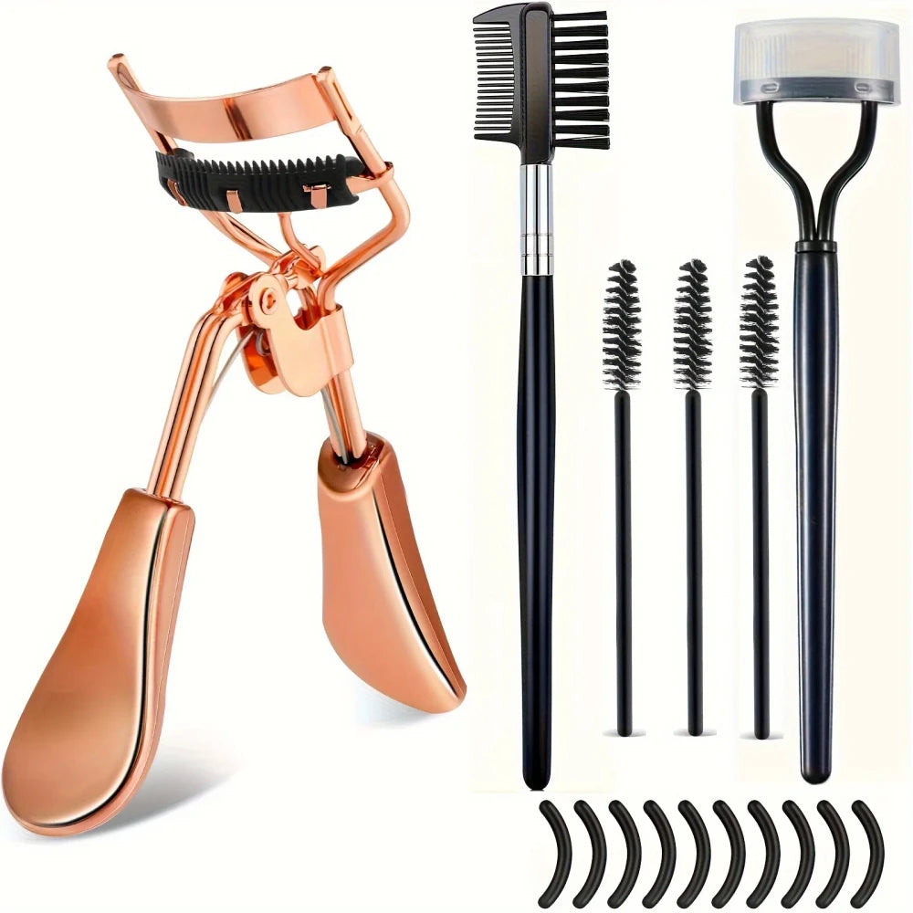 Eyelash Curler and Brush Makeup Set
