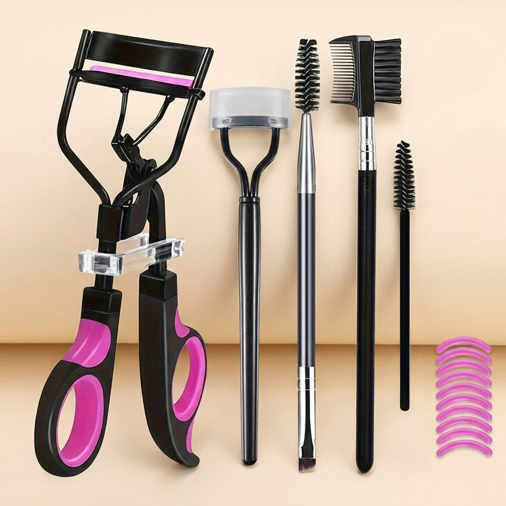 Eyelash Curler and Brush Makeup Set